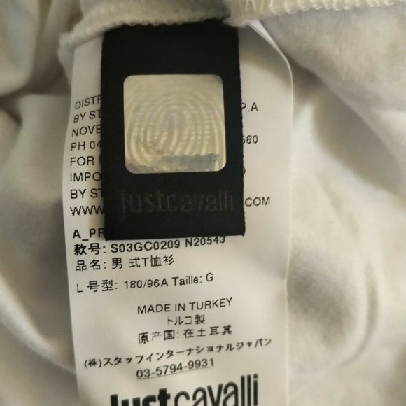 NWT Just Cavalli Men's Size L Long Sleeve Lion Head - Picture 4 of 5